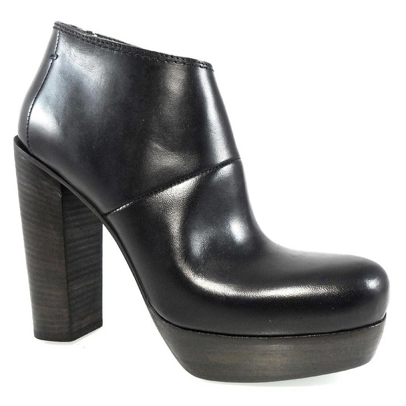 NIB$895 CoSTUME NATIONAL LEATHER ANKLE PLATFORM BOOTS CHUNKY BLOCK HEELS 41 11 - Picture 6 of 12